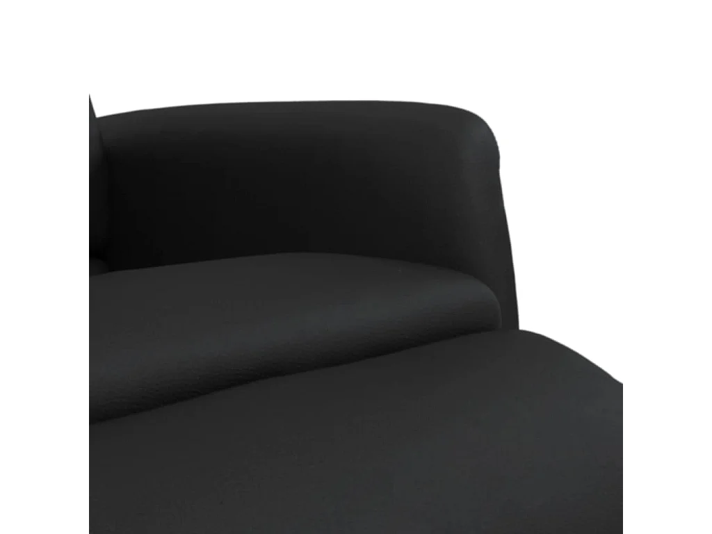 Fauteuil inclinable avec repose-pieds noir similicuir