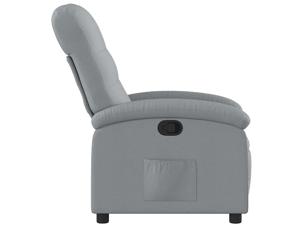 Poltrona Reclinabile in Tessuto Grigio Chiaro