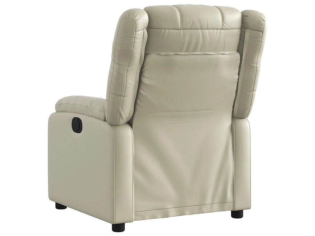 Fauteuil inclinable électrique Crème Similicuir