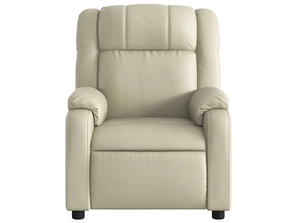 Fauteuil inclinable électrique Crème Similicuir