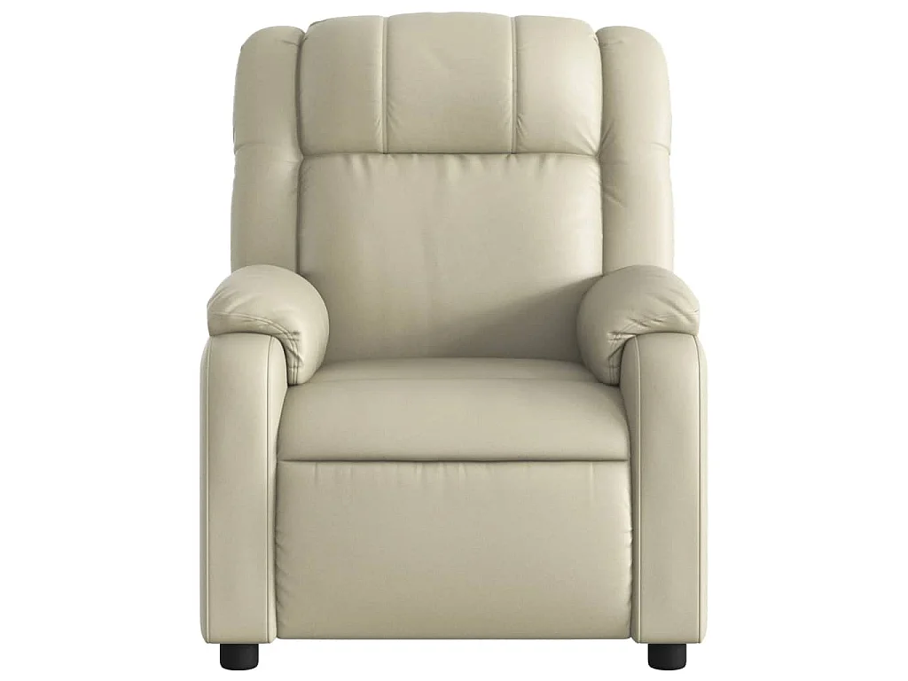 Fauteuil inclinable électrique Crème Similicuir