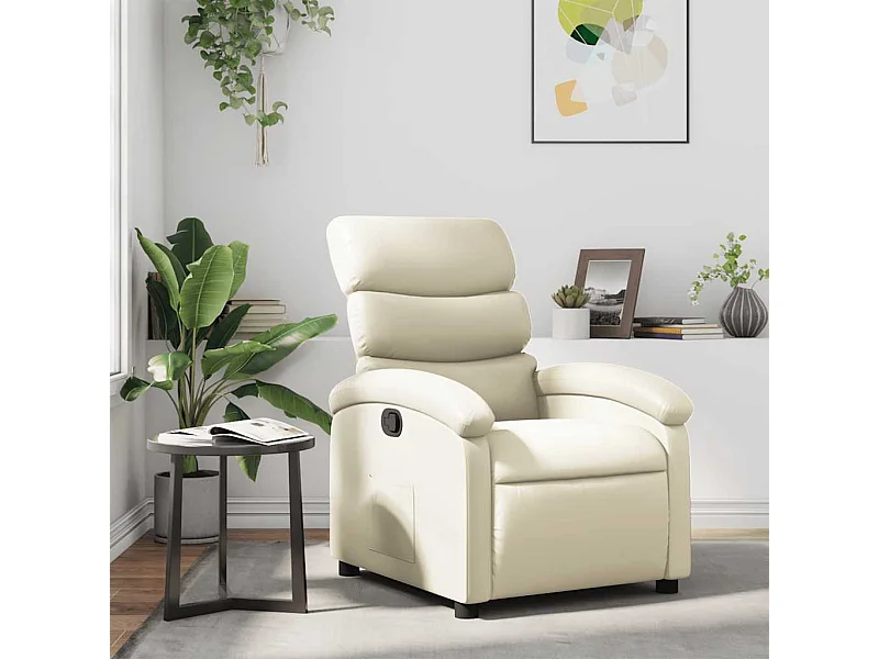 Relaxsessel Creme Kunstleder