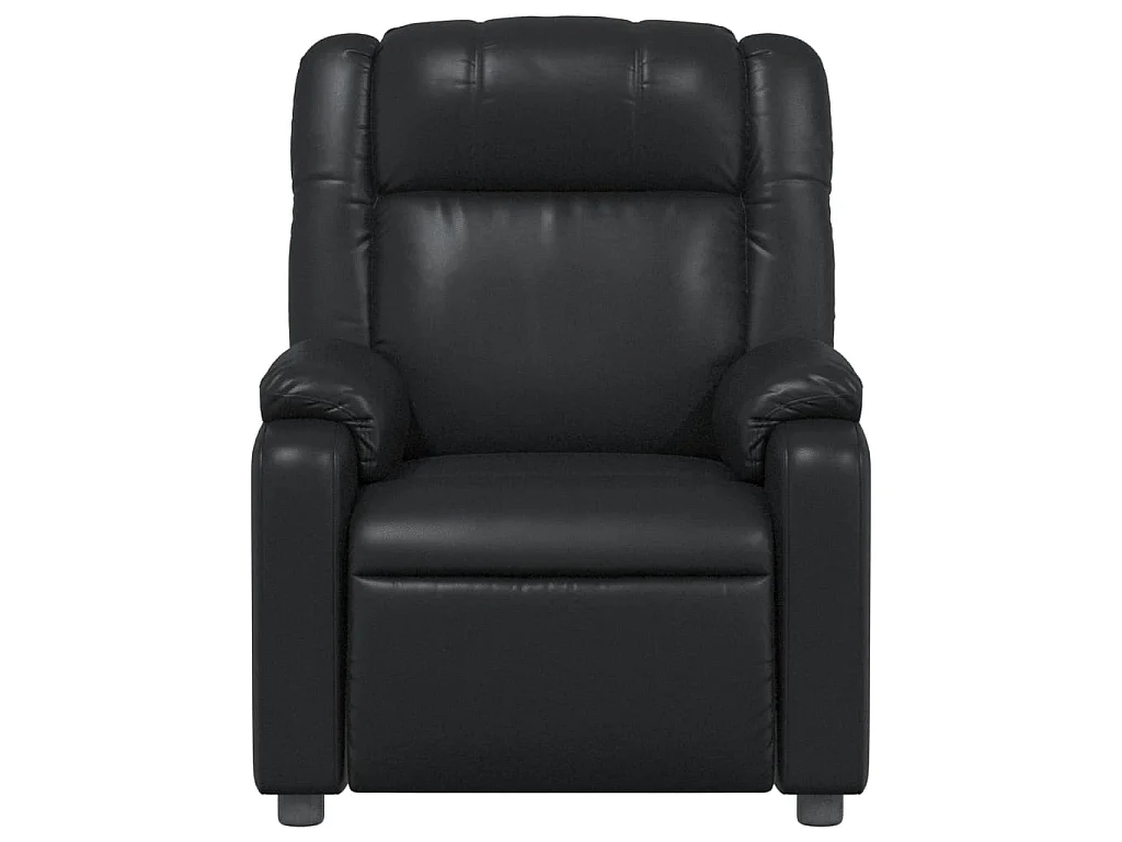 Fauteuil verstelbaar kunstleer zwart