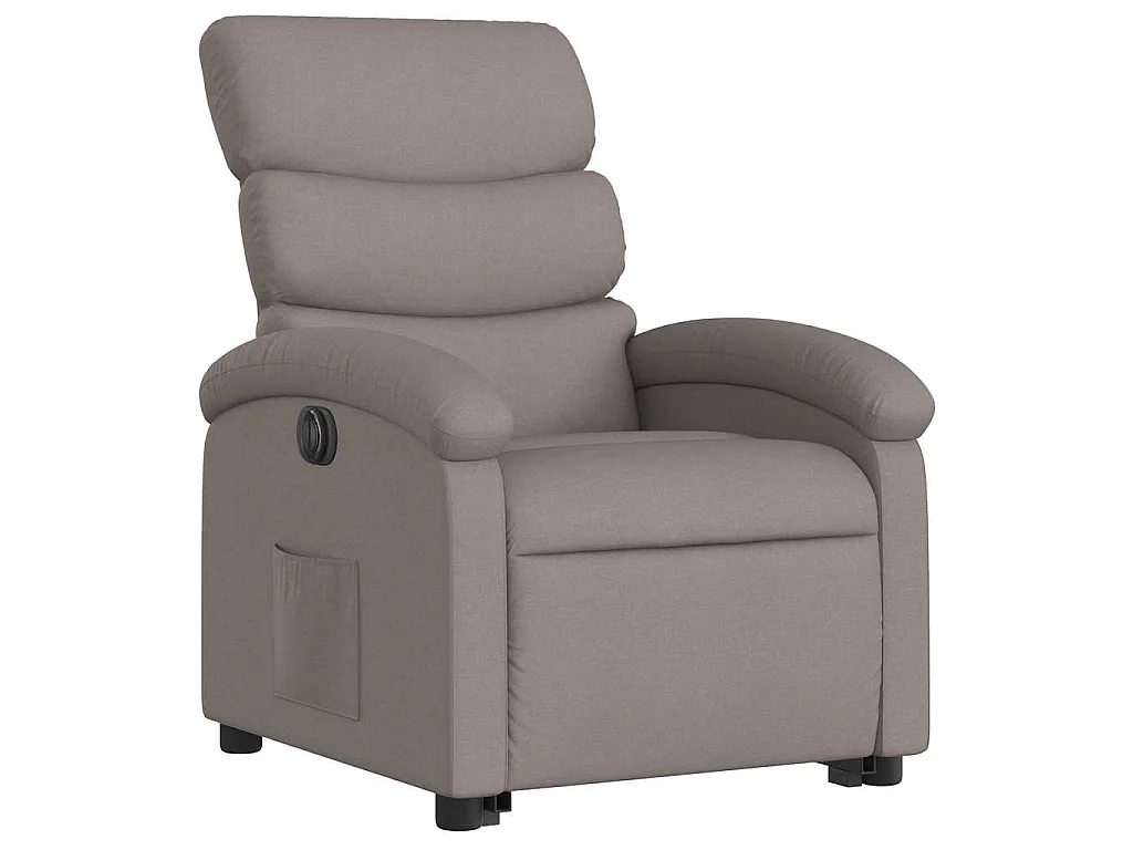 Relaxsessel mit Aufstehhilfe Elektrisch Taupe Stoff