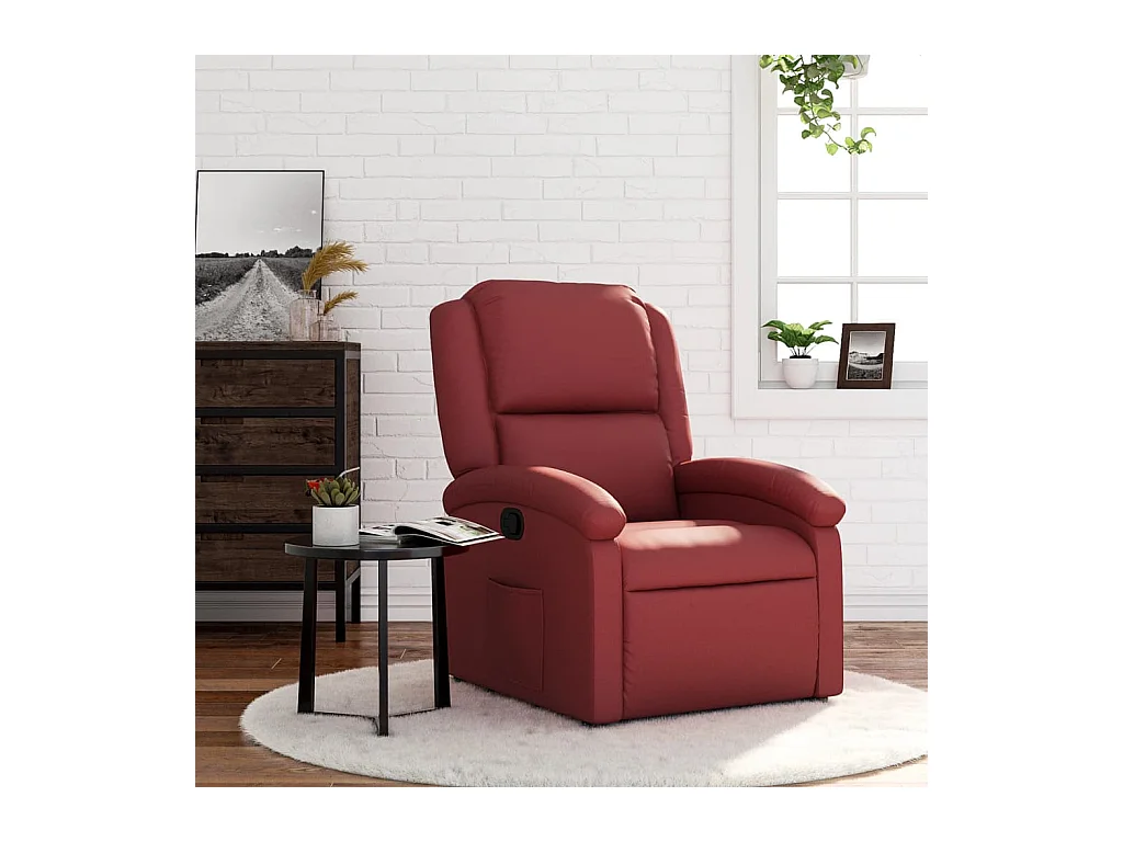 Fauteuil inclinable Rouge bordeaux Similicuir