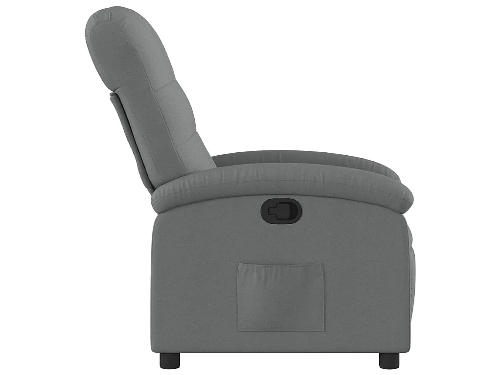 Fauteuil inclinable en tissu gris foncé