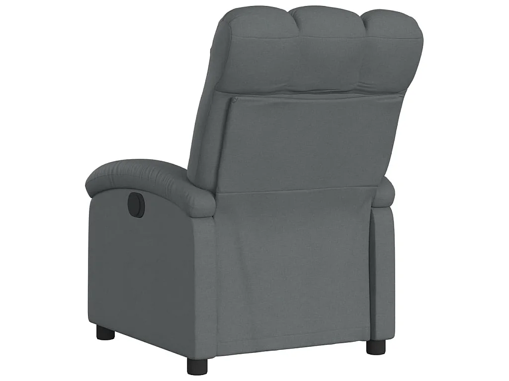 Fauteuil inclinable en tissu gris foncé