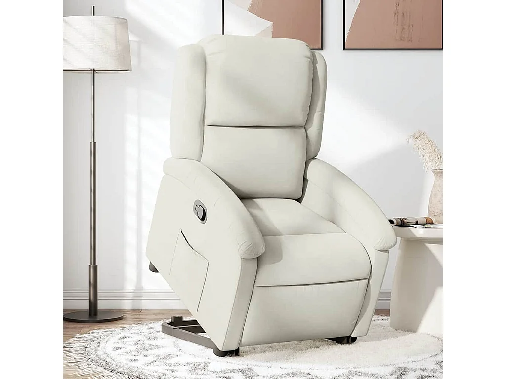Fauteuil inclinable Crème Velours
