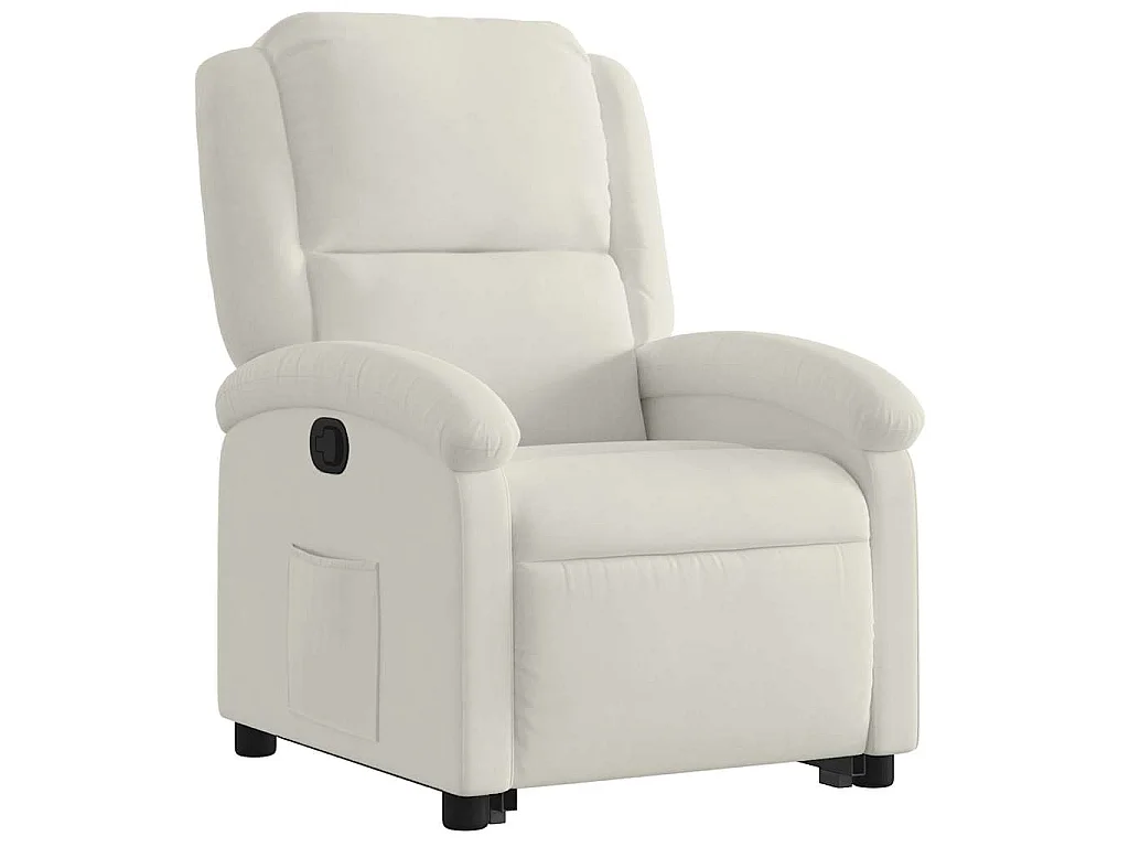 Fauteuil inclinable Crème Velours