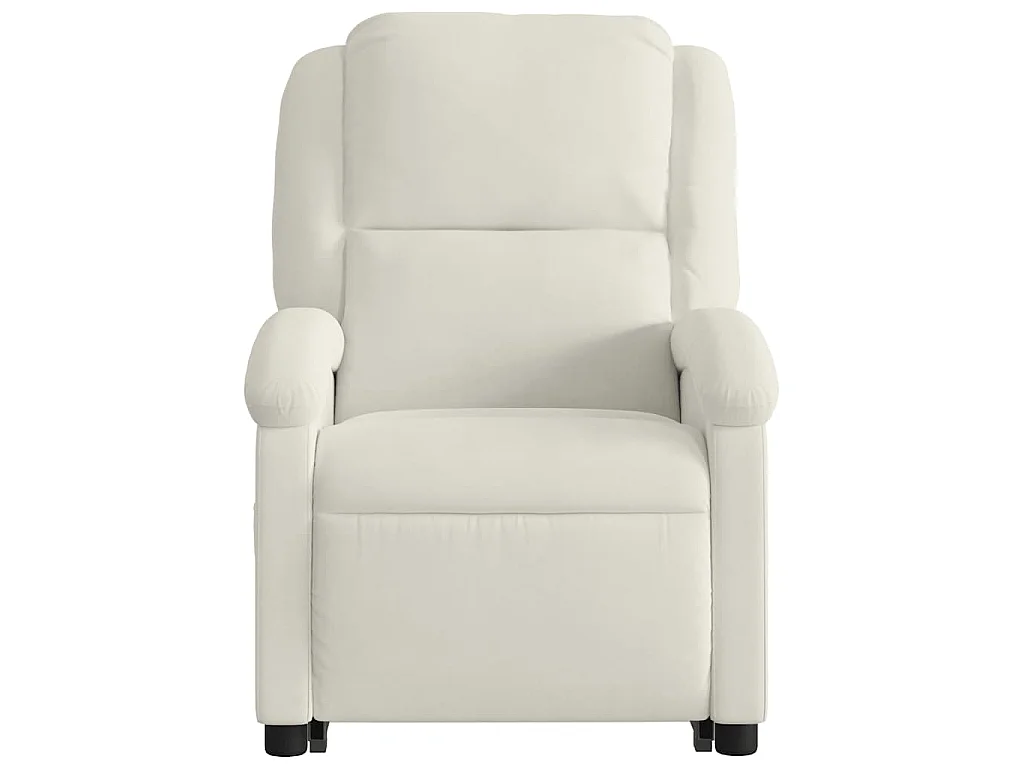 Fauteuil inclinable Crème Velours