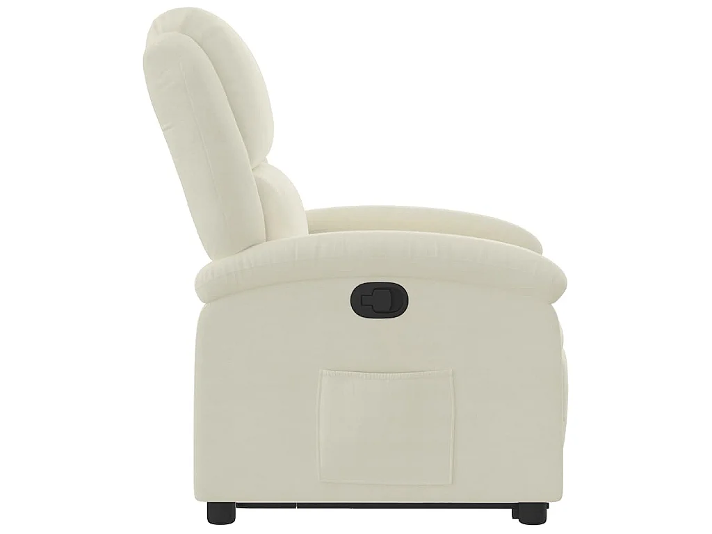 Fauteuil inclinable Crème Velours