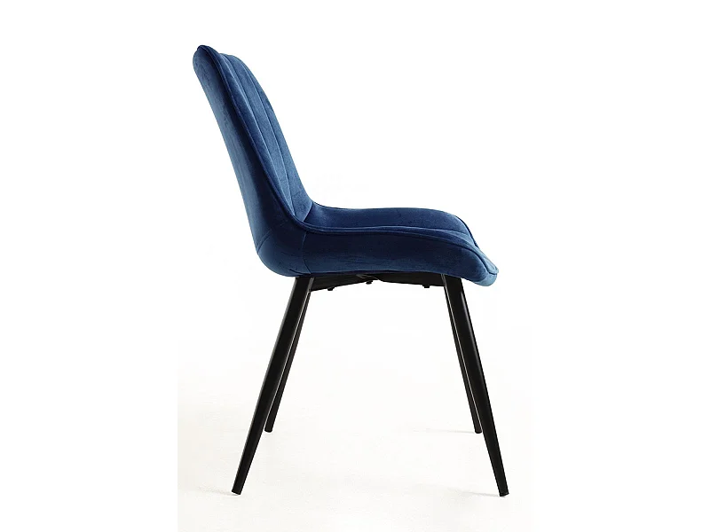 Sillas Comedor - Silla Lene Terciopelo - Azul