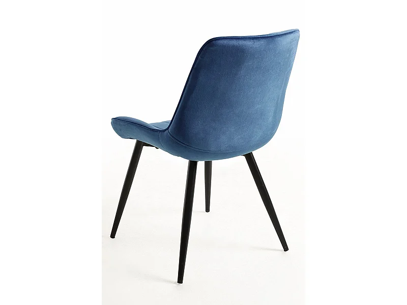 Sillas Comedor - Silla Lene Terciopelo - Azul