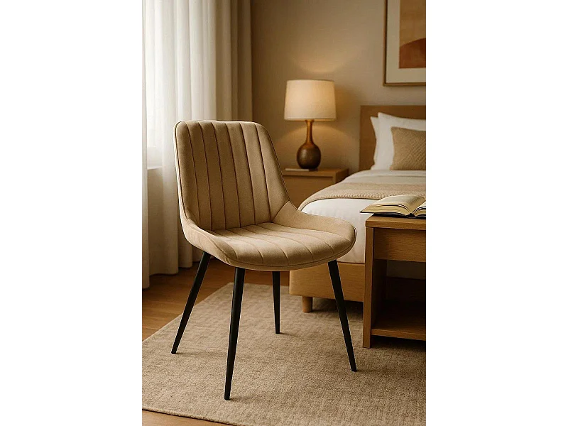 Sillas Comedor - Silla Lene Terciopelo - Beige
