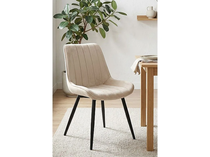 Sillas Comedor - Silla Lene Terciopelo - Beige