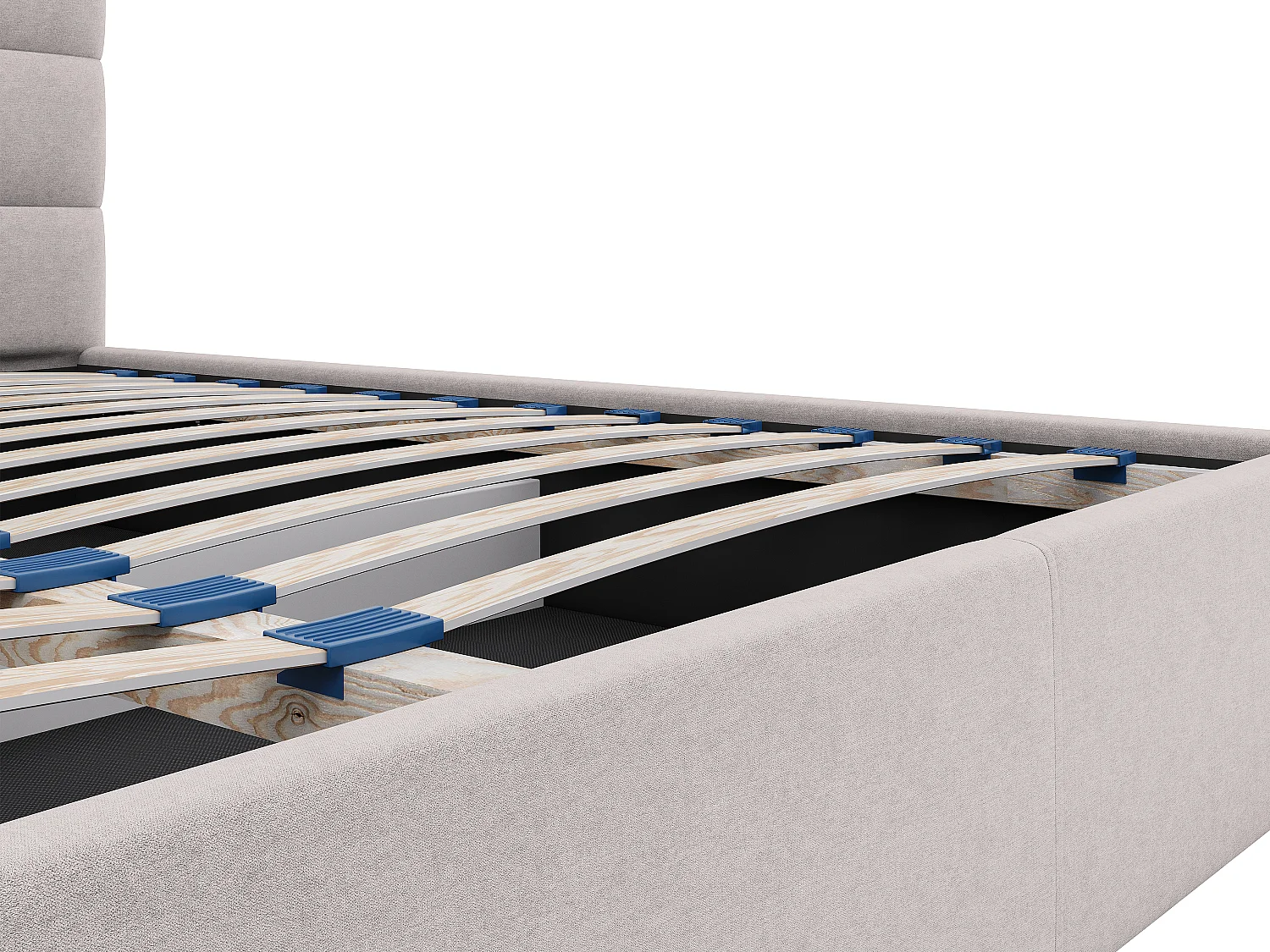 Lit coffre 200 x 200 cm - Tissu - Beige + Matelas - ELIAVA de Pascal Morabito