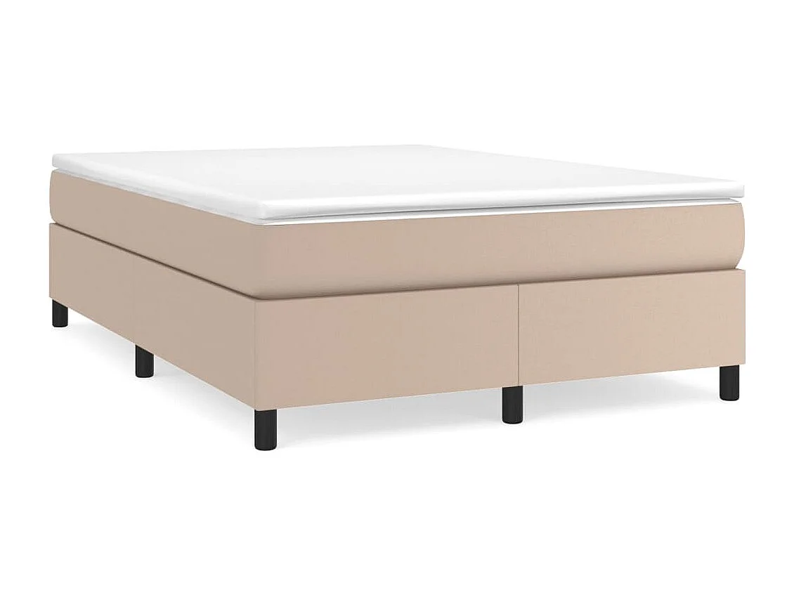 Boxspring bed kunstleer cappuccinokleurig 140x190 cm