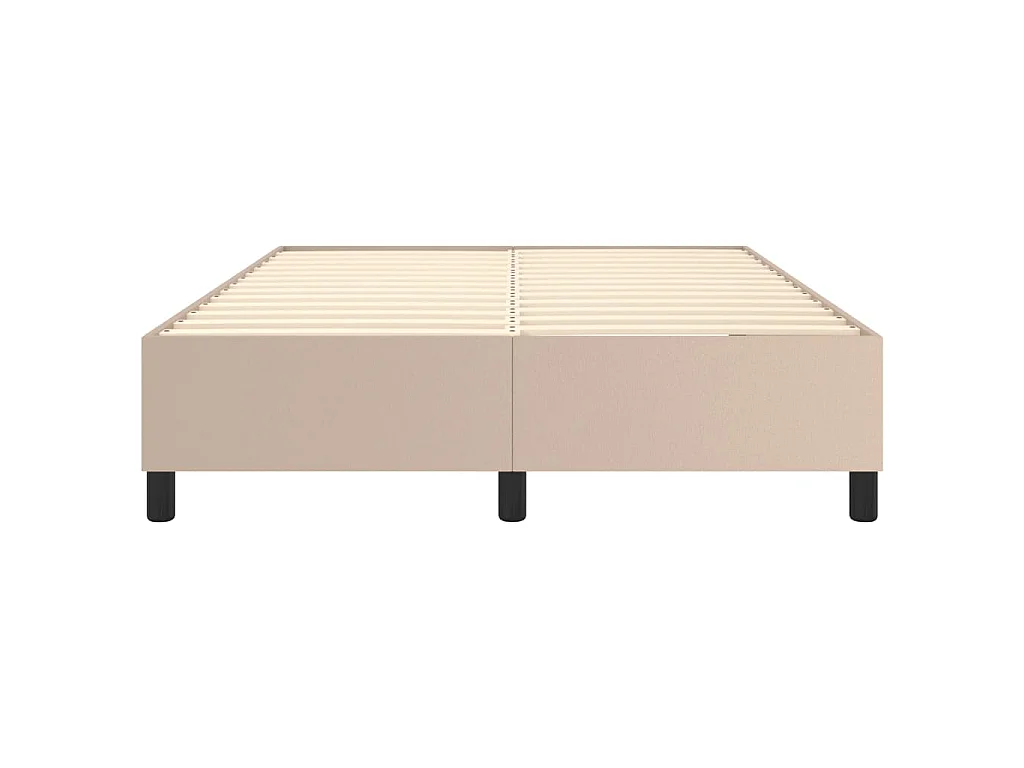 Boxspring bed kunstleer cappuccinokleurig 140x190 cm