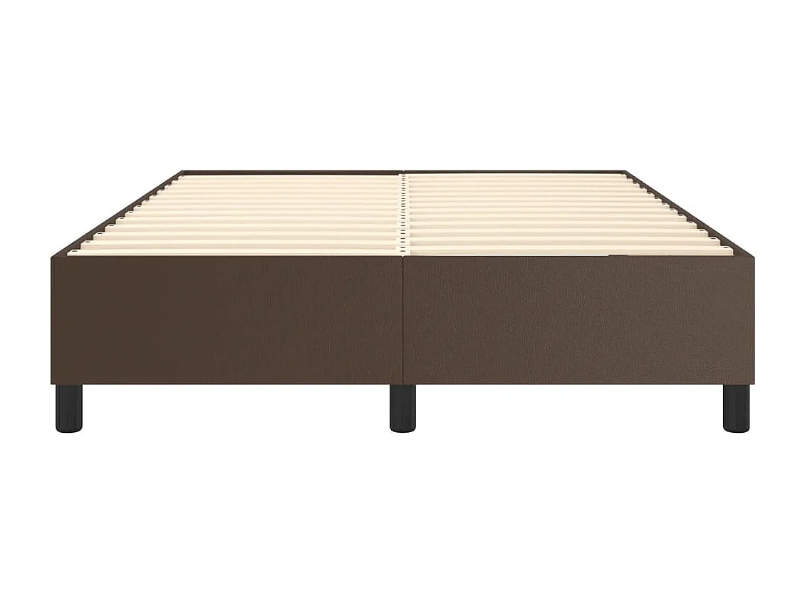 Boxspring bed kunstleer bruin 140x190 cm