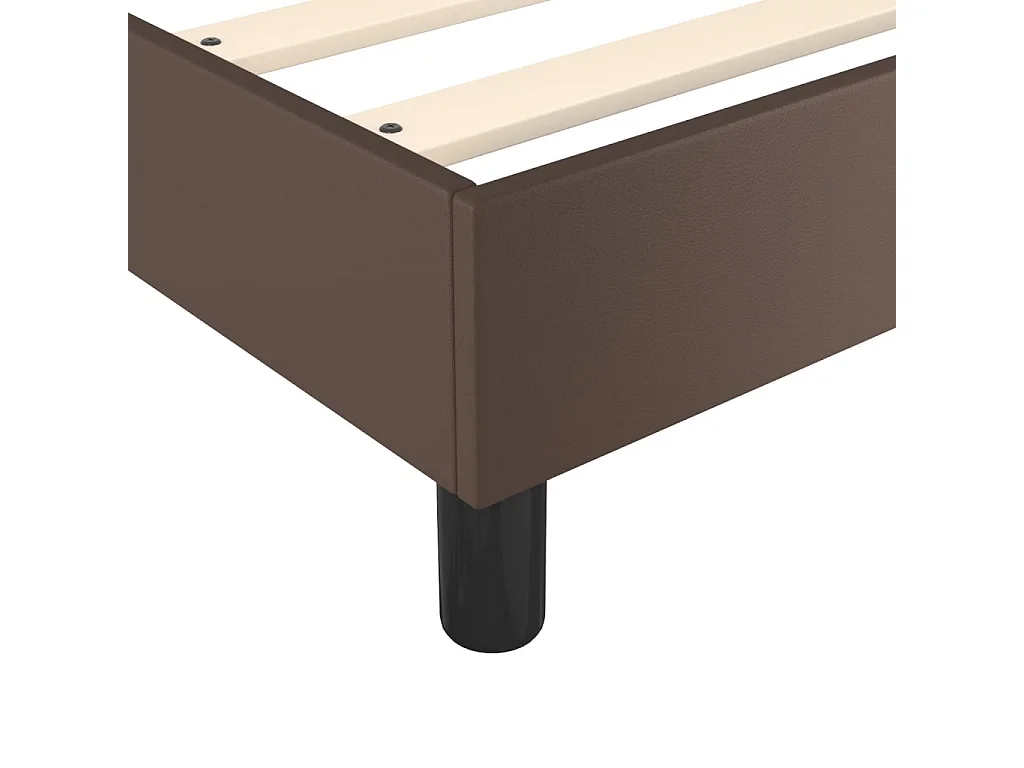 Boxspring bed kunstleer bruin 140x190 cm
