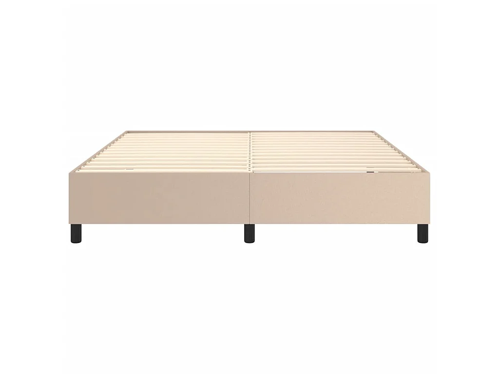 Struttura Letto a Rete a Molle Cappuccino 180x200 cm in Similpelle