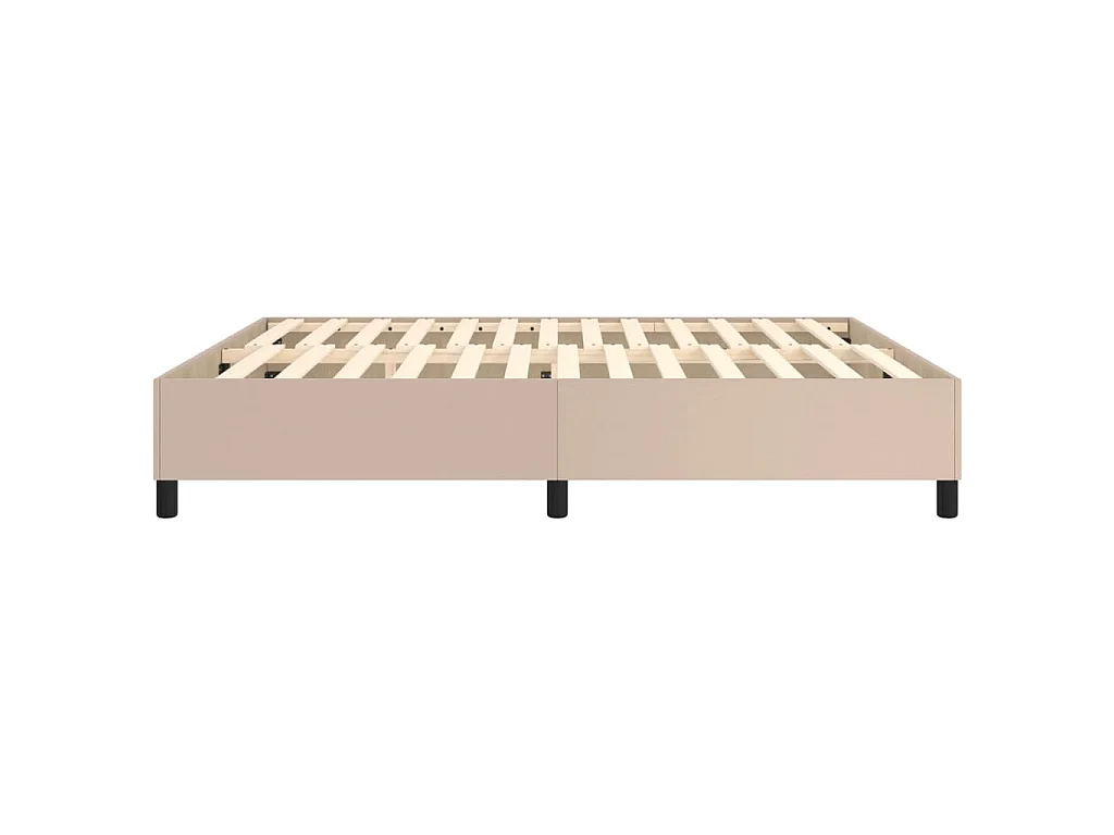 Struttura Letto a Rete a Molle Cappuccino 180x200 cm in Similpelle
