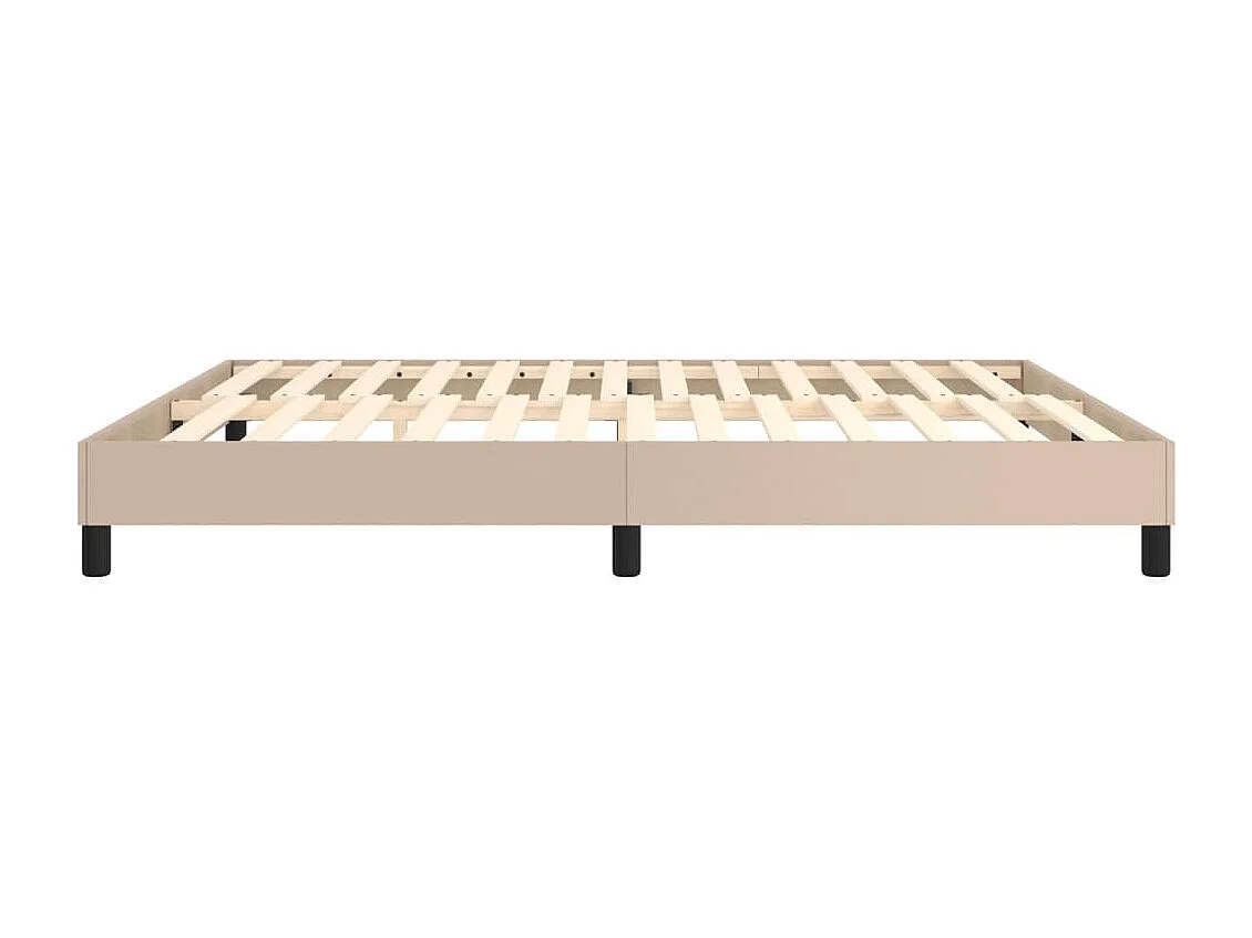 Boxspring bed kunstleer cappuccinokleurig 180x200 cm