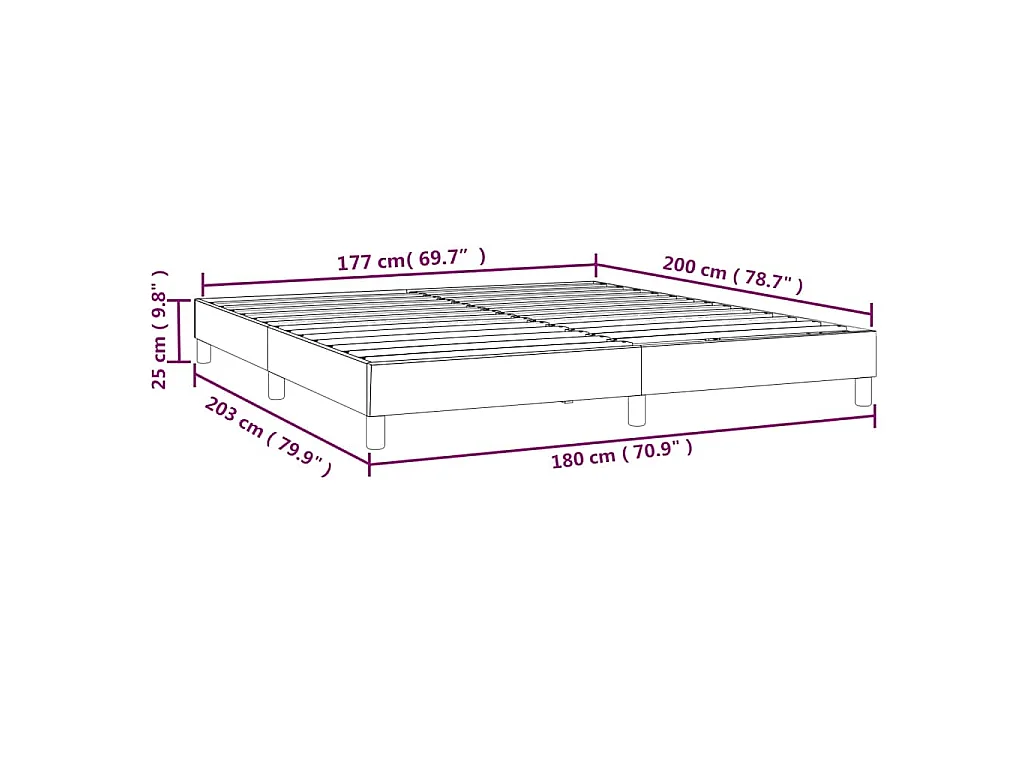 Boxspring bed kunstleer cappuccinokleurig 180x200 cm