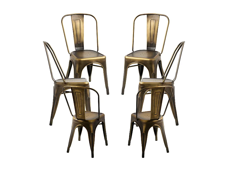 Packs Sillas Comedor - Pack 6 Sillas Torix Vintage - Oro vintage