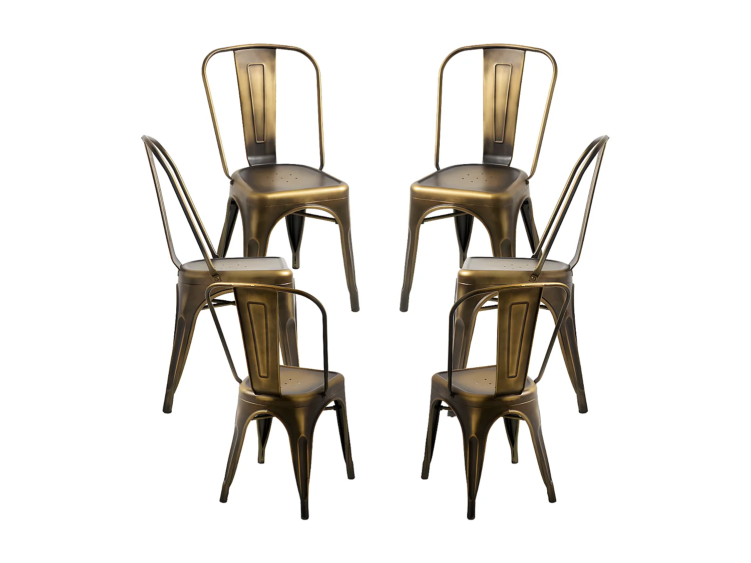 Packs Sillas Comedor - Pack 6 Sillas Torix Vintage - Oro vintage