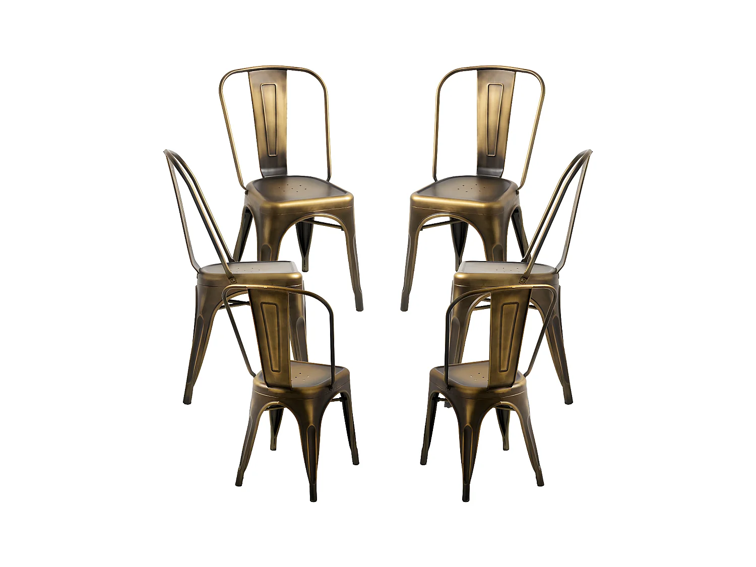 Packs Sillas Comedor - Pack 6 Sillas Torix Vintage - Oro vintage