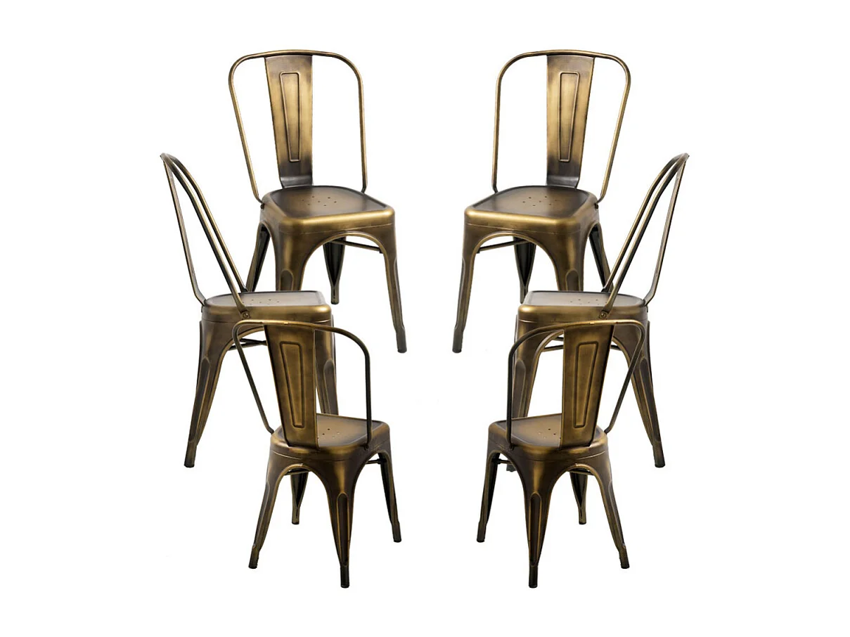 Packs Sillas Comedor - Pack 6 Sillas Torix Vintage - Oro vintage