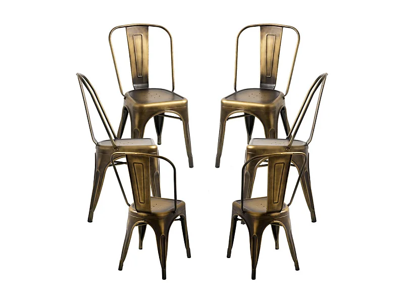 Packs Sillas Comedor - Pack 6 Sillas Torix Vintage - Oro vintage