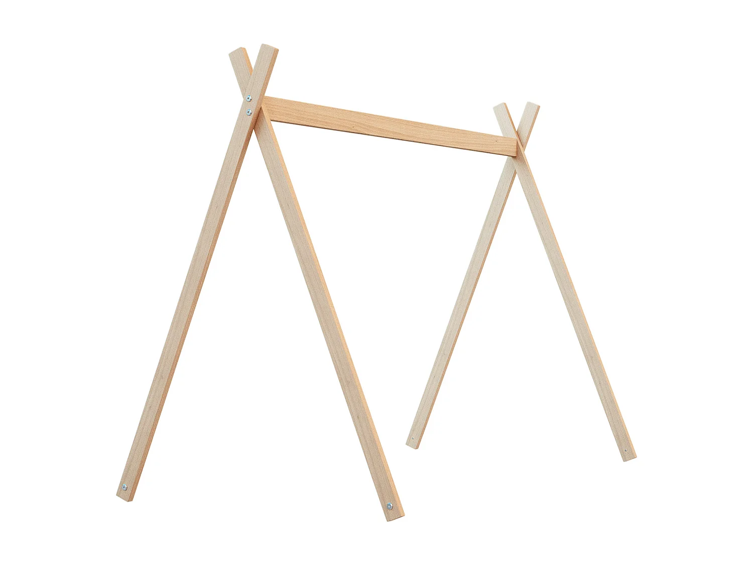 Cama de bebê com tenda de madeira 70 x 140 cm Faia crua