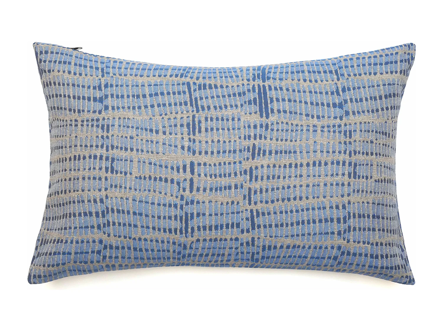 Housse de coussin 40x60 cm SANTORIN zip étanche bleu Topaze