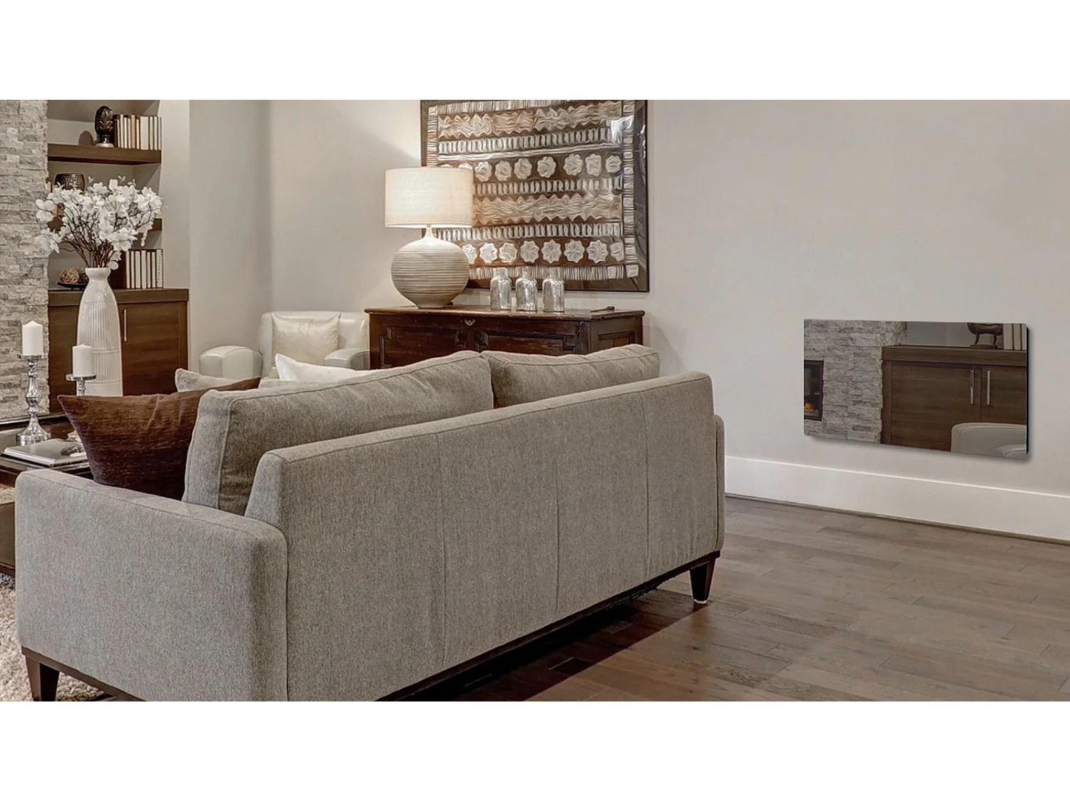 Radiateur Panneau rayonnant LCD Aluminium Miroir 2000W KLAAS