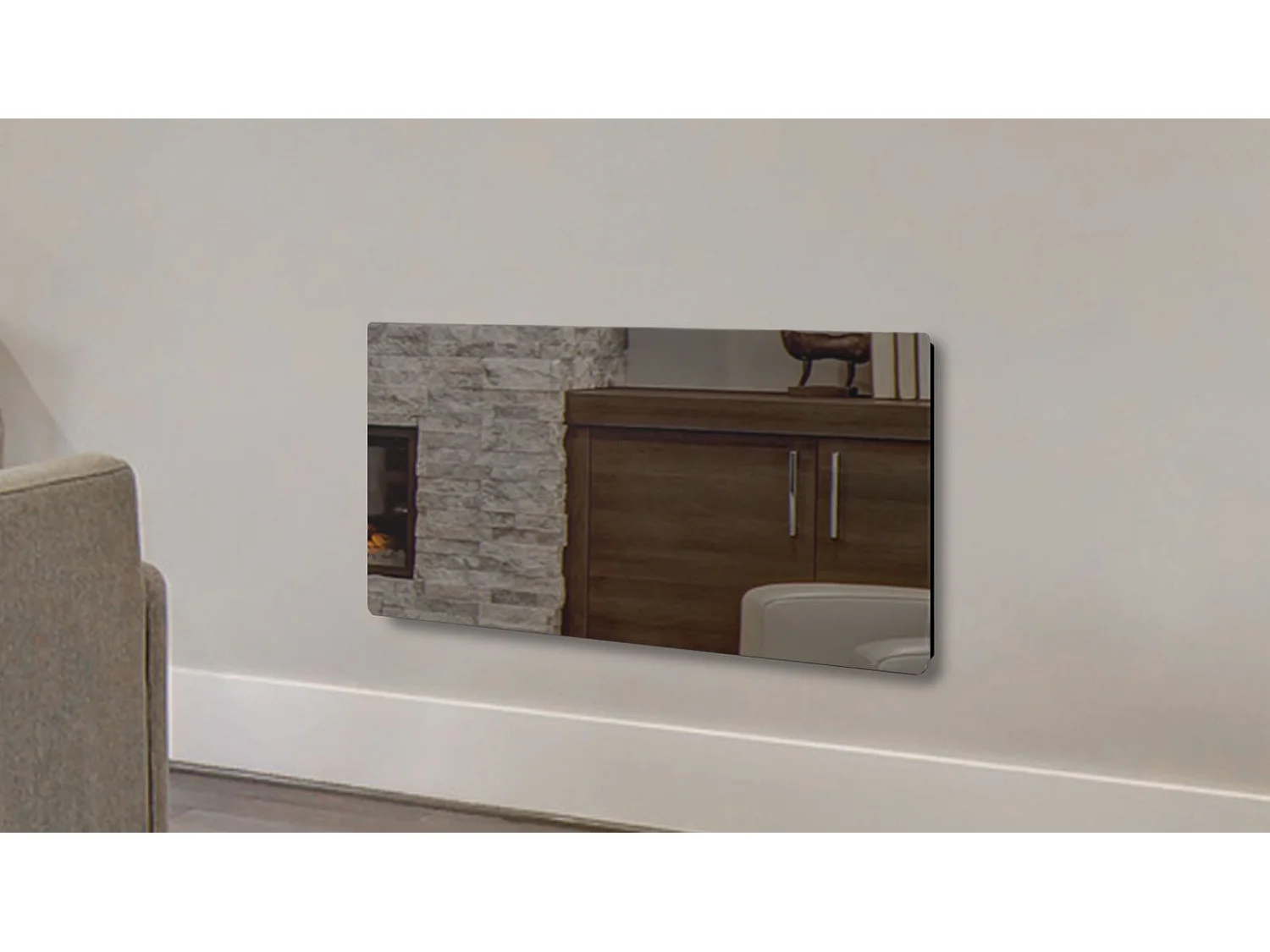 Radiateur Panneau rayonnant LCD Aluminium Miroir 2000W KLAAS