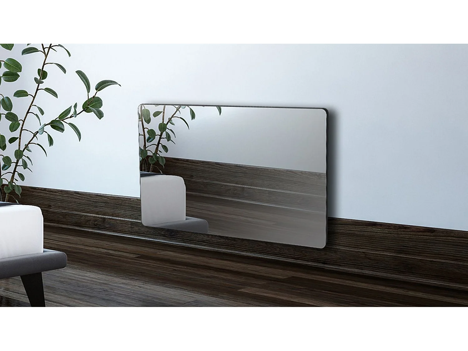 Radiateur Panneau rayonnant LCD Aluminium Miroir 1500W KLAAS