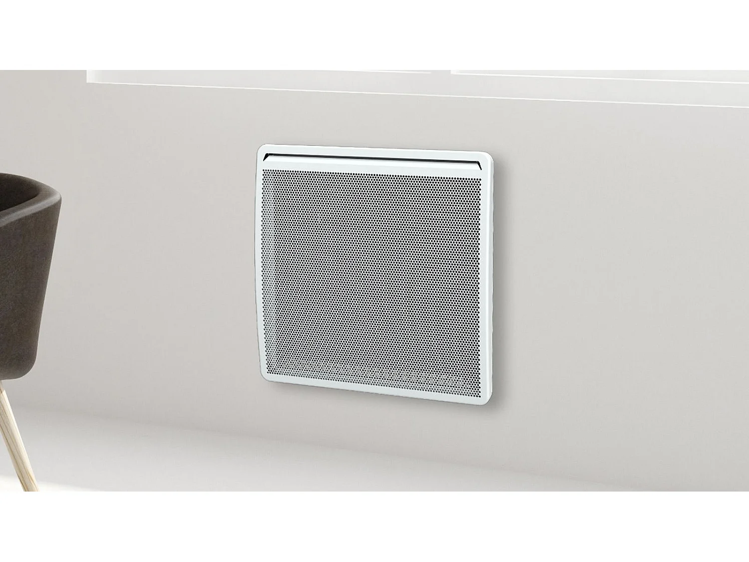 Radiateur Panneau rayonnant Compact LCD Aluminium Blanc 1000W SMART