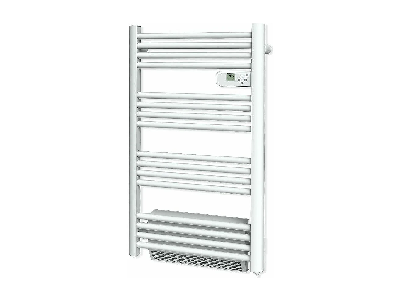 Sèche-serviettes avec Soufflerie LCD Sans fluide Blanc 1500W SATURNE