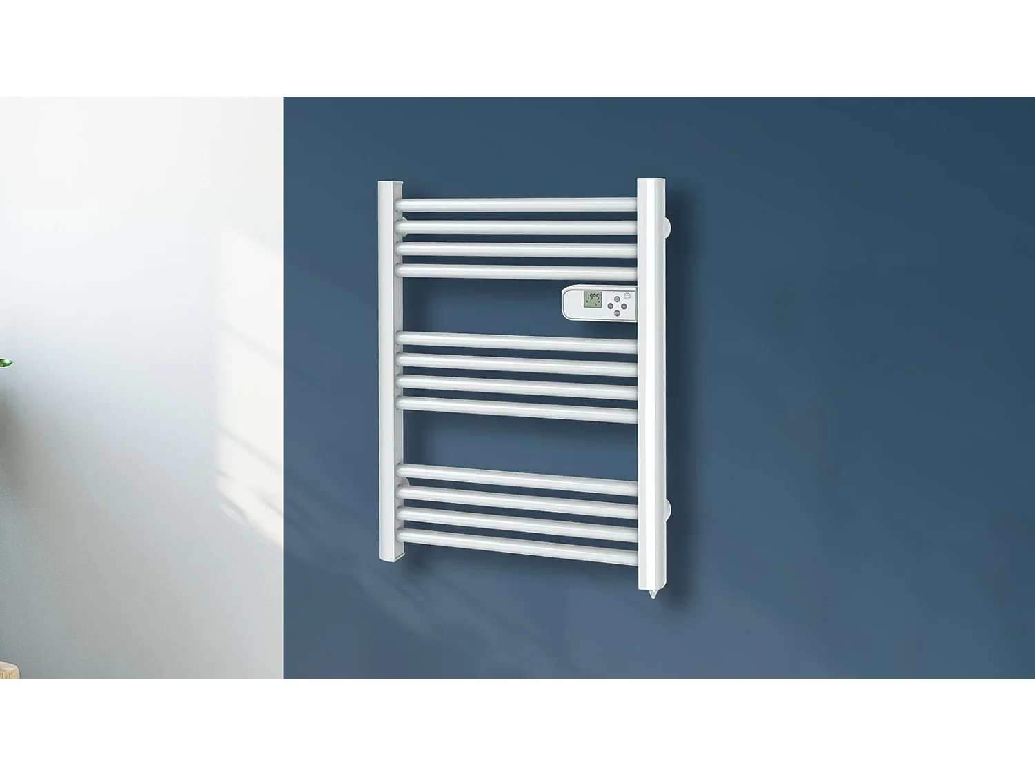 Sèche-serviettes LCD Sans fluide Blanc 500W COMPACT