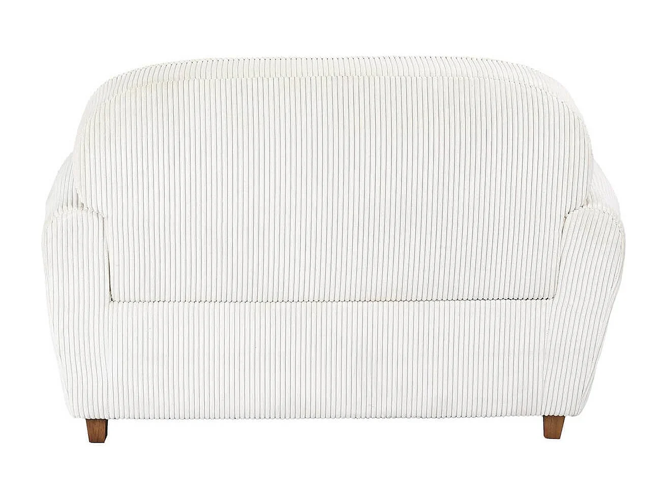 GANDY - Canapé Club 2 Places Tissu Velours Côtelé Beige