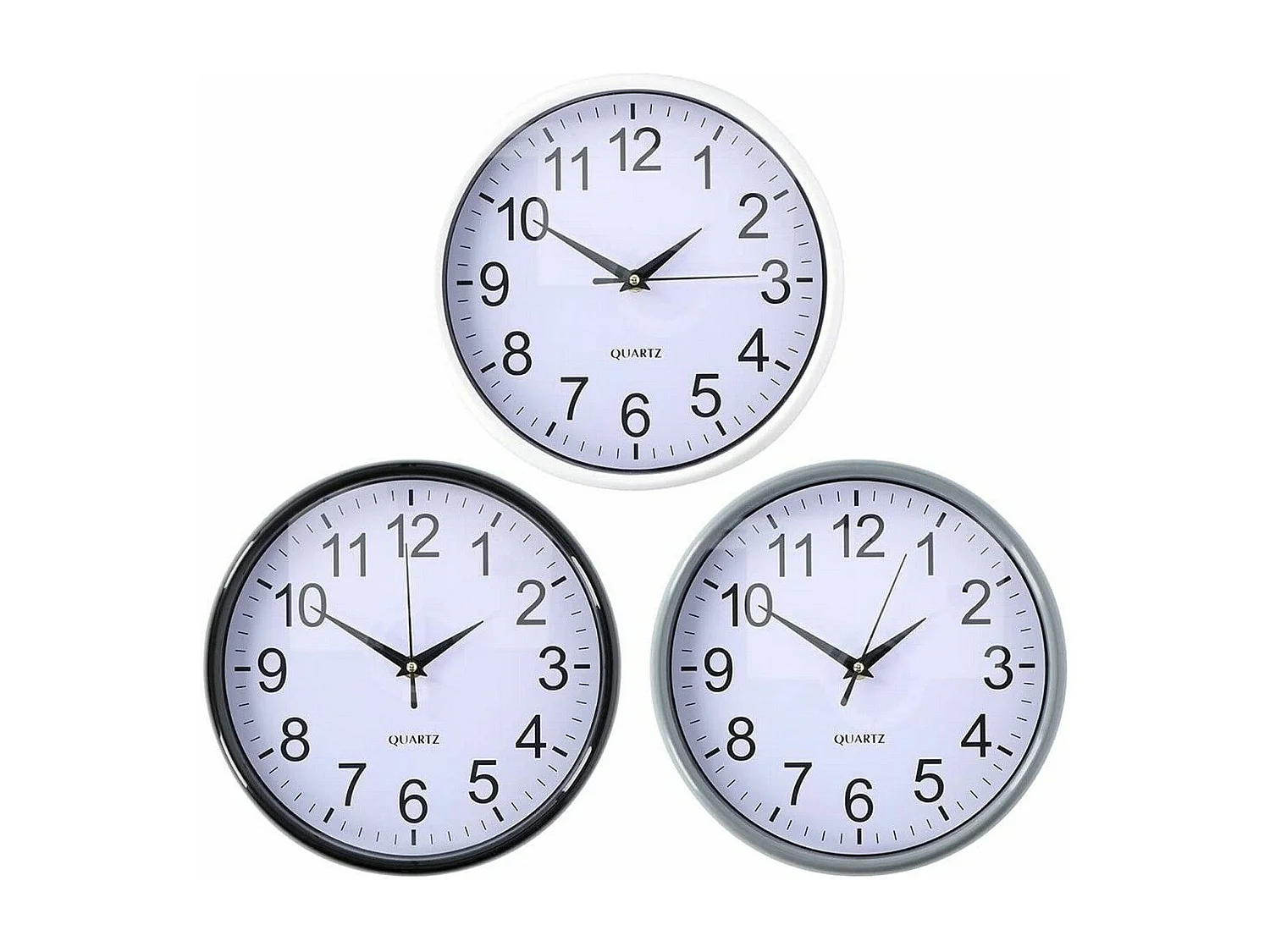 Horloge Murale 2ø5x3 Cm 3 Couelurs Assortis