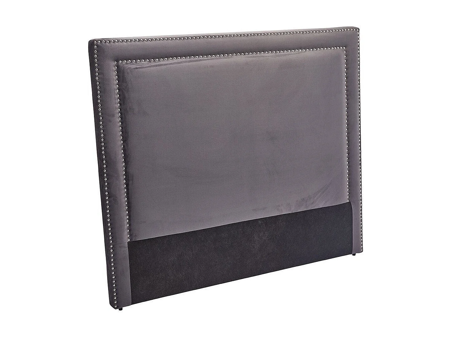 Cabeceira de Cama em Veludo Costa 135 cm, Cinza escuro