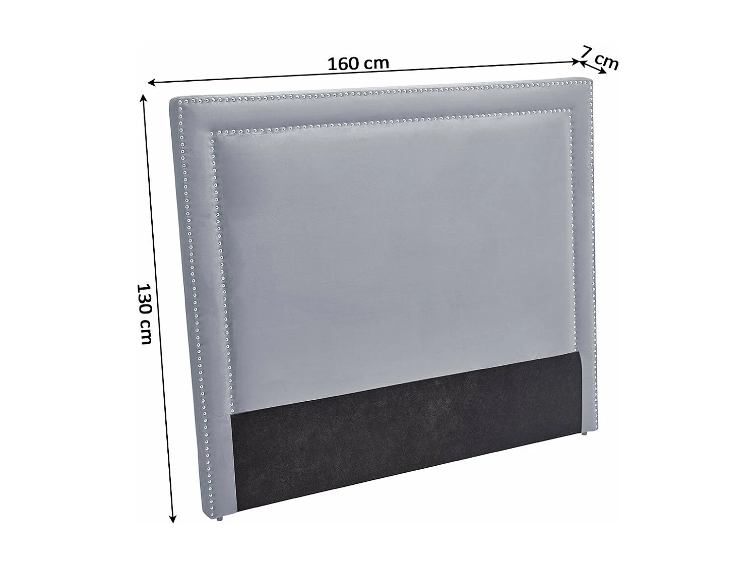 Cabeceira de Cama em Veludo Costa 150cm, Cinza