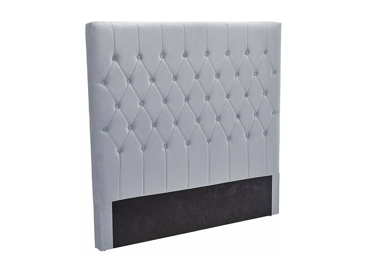 Cabecero de Cama Capitone en Terciopelo 150cm, Gris