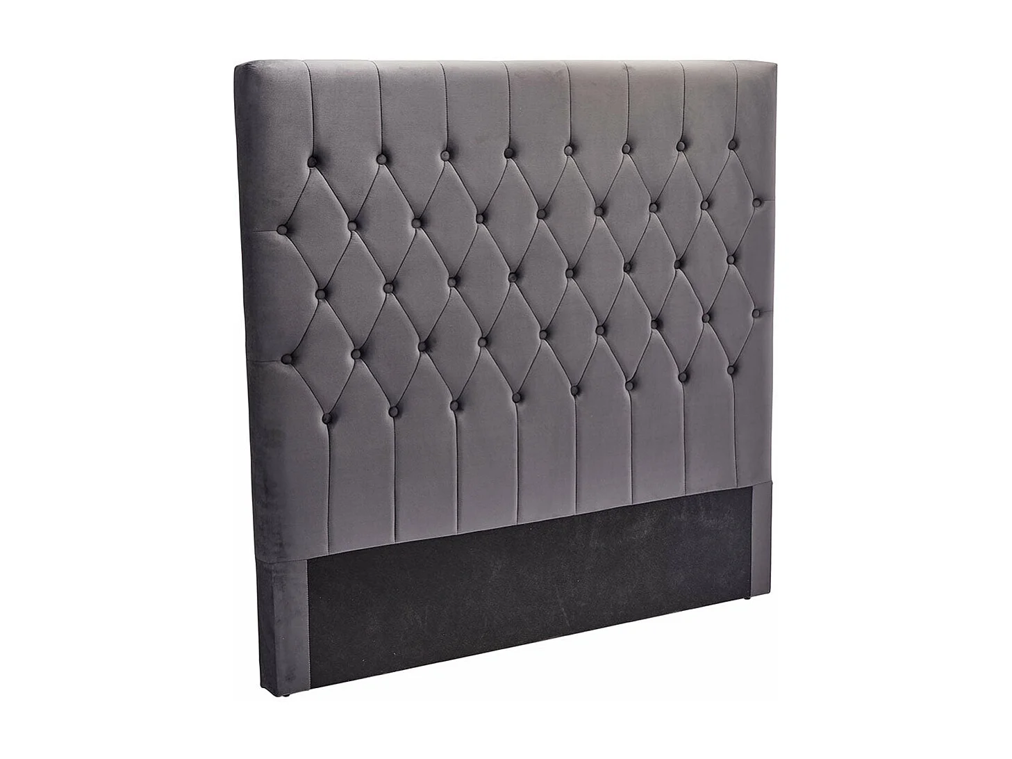 Cabecero de Cama Capitone en Terciopelo 150cm, Gris