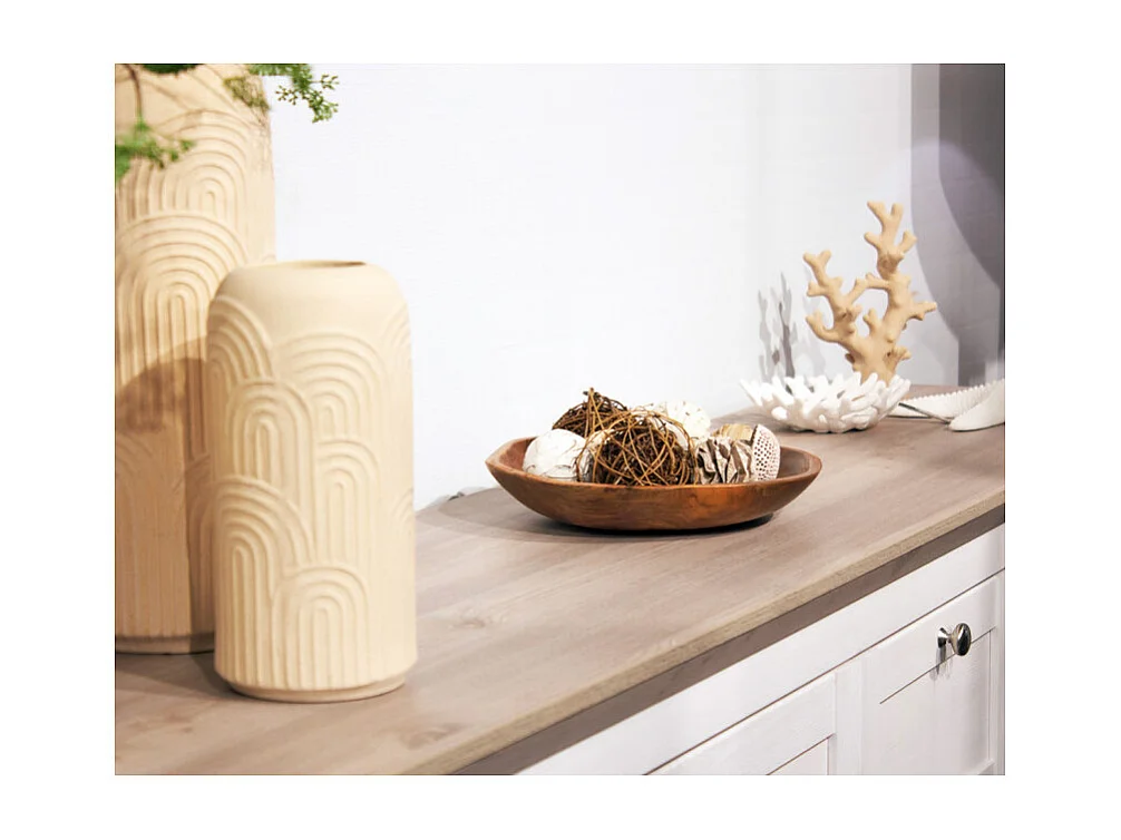 Bol / Corbeille / Vide poche en bois de teck artisanal D. 31 cm - ADAM