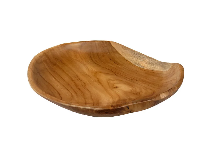 Bol / Corbeille / Vide poche en bois de teck artisanal D. 31 cm - ADAM