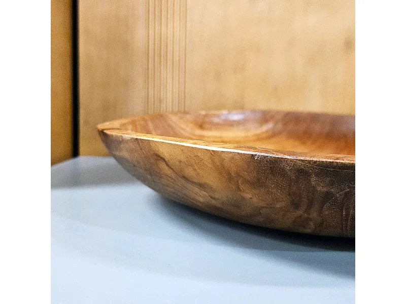 Bol / Corbeille / Vide poche en bois de teck artisanal D. 31 cm - ADAM